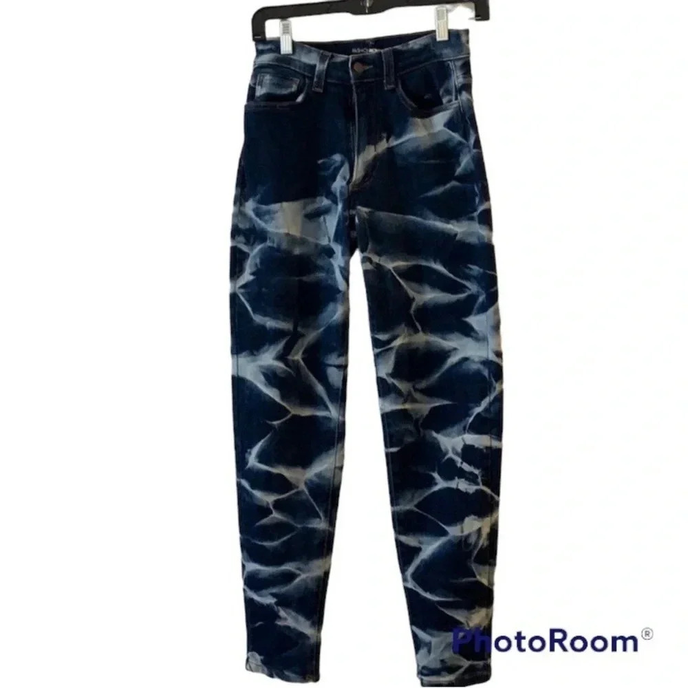 FashionNova Tie Dye Dark Wash Denim Jeans 24